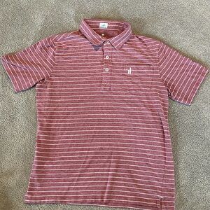 Johnnie-o striped polo size 14